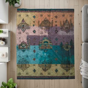 Architectural Wonders Colorful Heritage Artistry Style Blankets