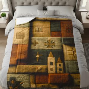 Artistic Blocks with Intricate Motifs Unique Designs Blankets