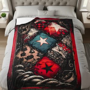Artistic Stars In Graphic Illustration Unique Decorative Blankets