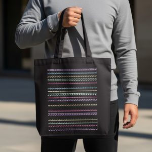 Assorted Typography Rows Design Cool Patterns Stylish Tote Bags