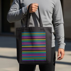 Alphabet Soup A to Z Vibrant Patterned Unique Tote Bags