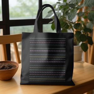 Colorful Geometric Symbol Pattern Aesthetic Art Tote Bags