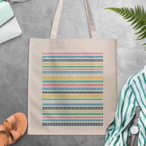 Alphabet Letter Variety Bold Graphic Design Tote Bags
