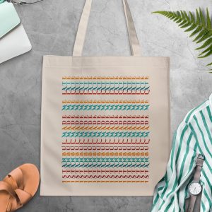 Istanbulmade Med Late Repeating Pattern Design Tote Bags